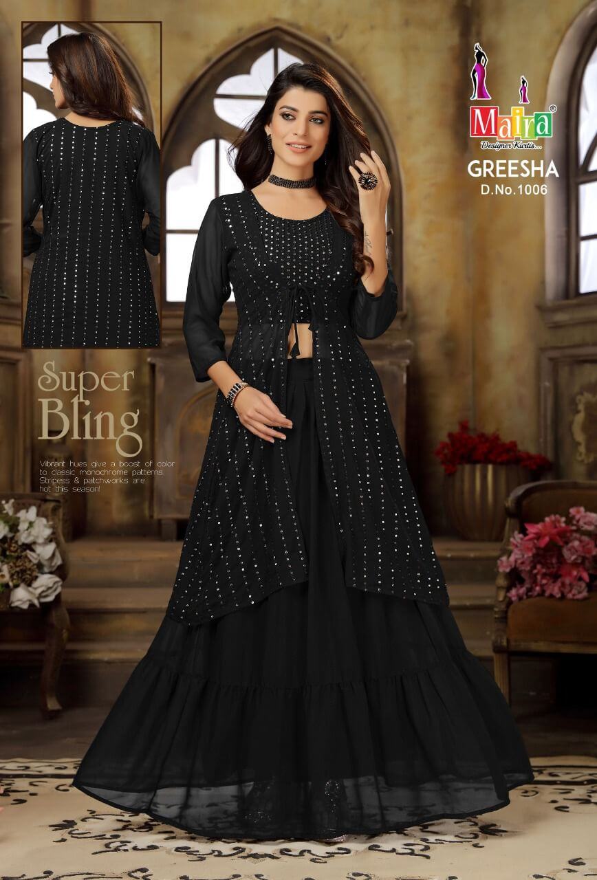 Maira Greesha Vol 1 Georgette Party wear Dress Wholesale Catalog, Buy Full Catalog of Maira Greesha Vol 1 Georgette Party Wear Dress At Wholesale Price