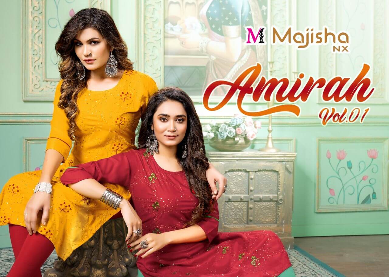 Majisha Nx Amirah Vol 1 Rayon Kurtis Wholesale Catalog