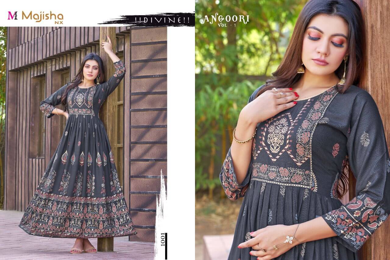 Majisha Nx Angoory Vol 1 Ladies Gown Wholesale Catalog. Purchase Full Catalog of Ladies Gown In WHolesale Price Online