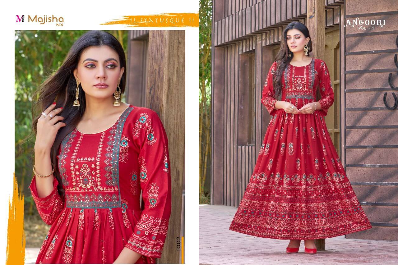 Majisha Nx Angoory Vol 1 Ladies Gown Wholesale Catalog. Purchase Full Catalog of Ladies Gown In WHolesale Price Online