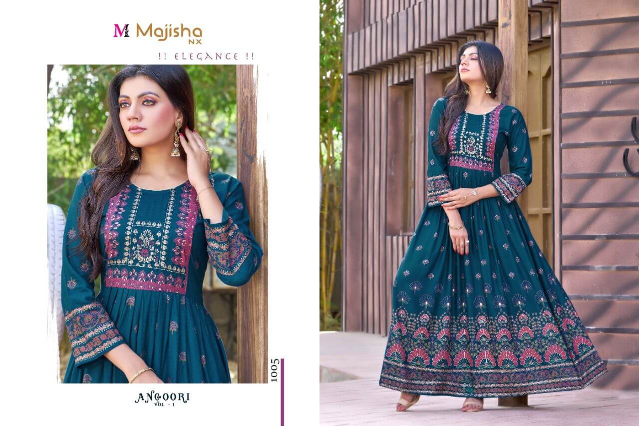 Majisha Nx Angoory Vol 1 Ladies Gown Wholesale Catalog. Purchase Full Catalog of Ladies Gown In WHolesale Price Online