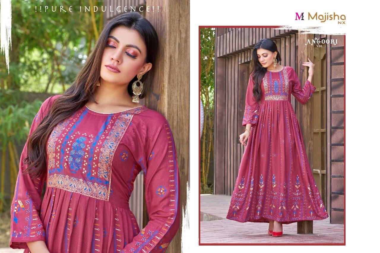 Majisha Nx Angoory Vol 1 Ladies Gown Wholesale Catalog. Purchase Full Catalog of Ladies Gown In WHolesale Price Online