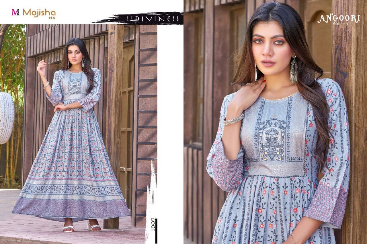 Majisha Nx Angoory Vol 1 Ladies Gown Wholesale Catalog. Purchase Full Catalog of Ladies Gown In WHolesale Price Online