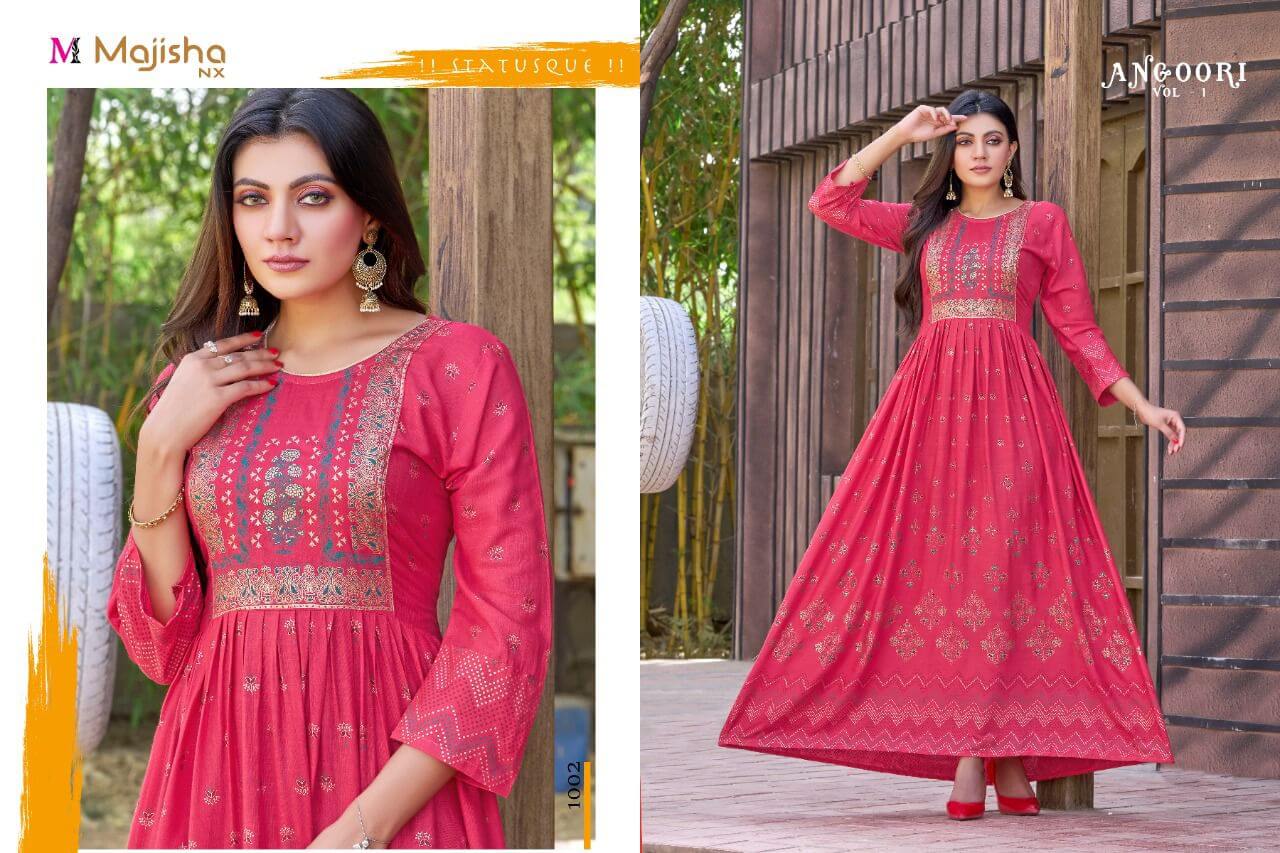 Majisha Nx Angoory Vol 1 Ladies Gown Wholesale Catalog. Purchase Full Catalog of Ladies Gown In WHolesale Price Online