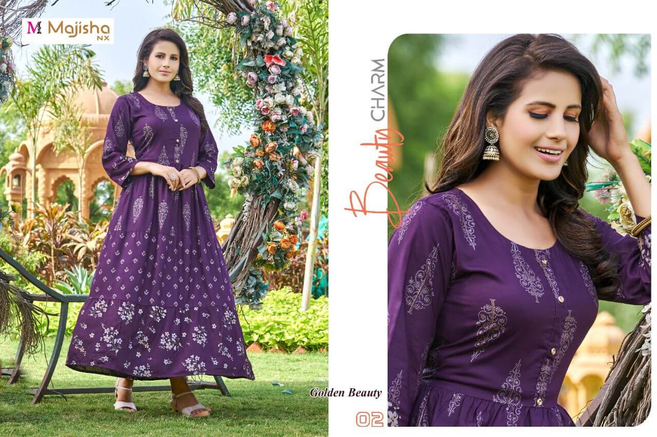 Majisha Nx Golden Beauty Rayon Gown Wholesale Catalog. Purchase Full Catalog of Rayon Gown In Wholesale Price Online