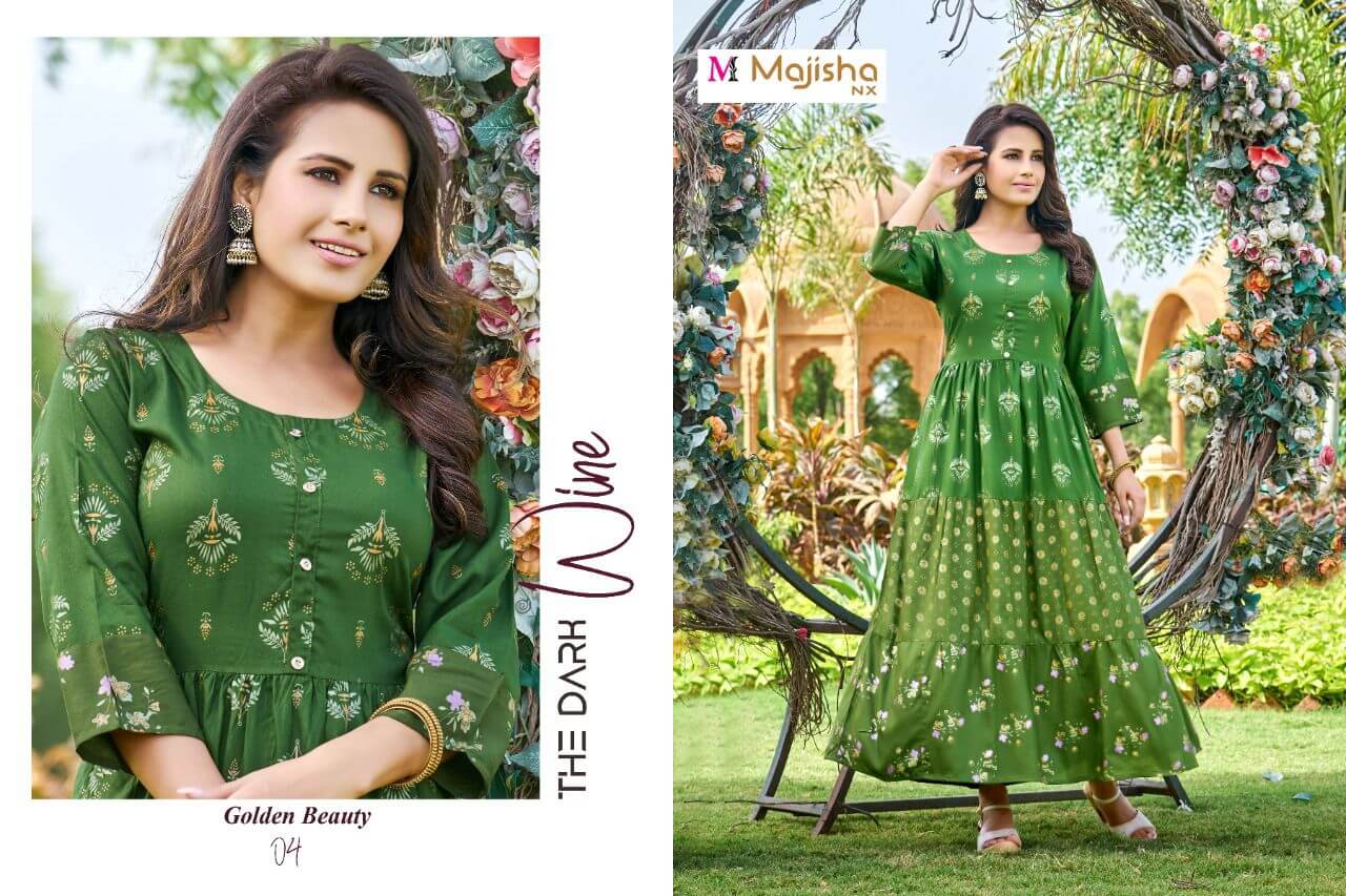 Majisha Nx Golden Beauty Rayon Gown Wholesale Catalog. Purchase Full Catalog of Rayon Gown In Wholesale Price Online