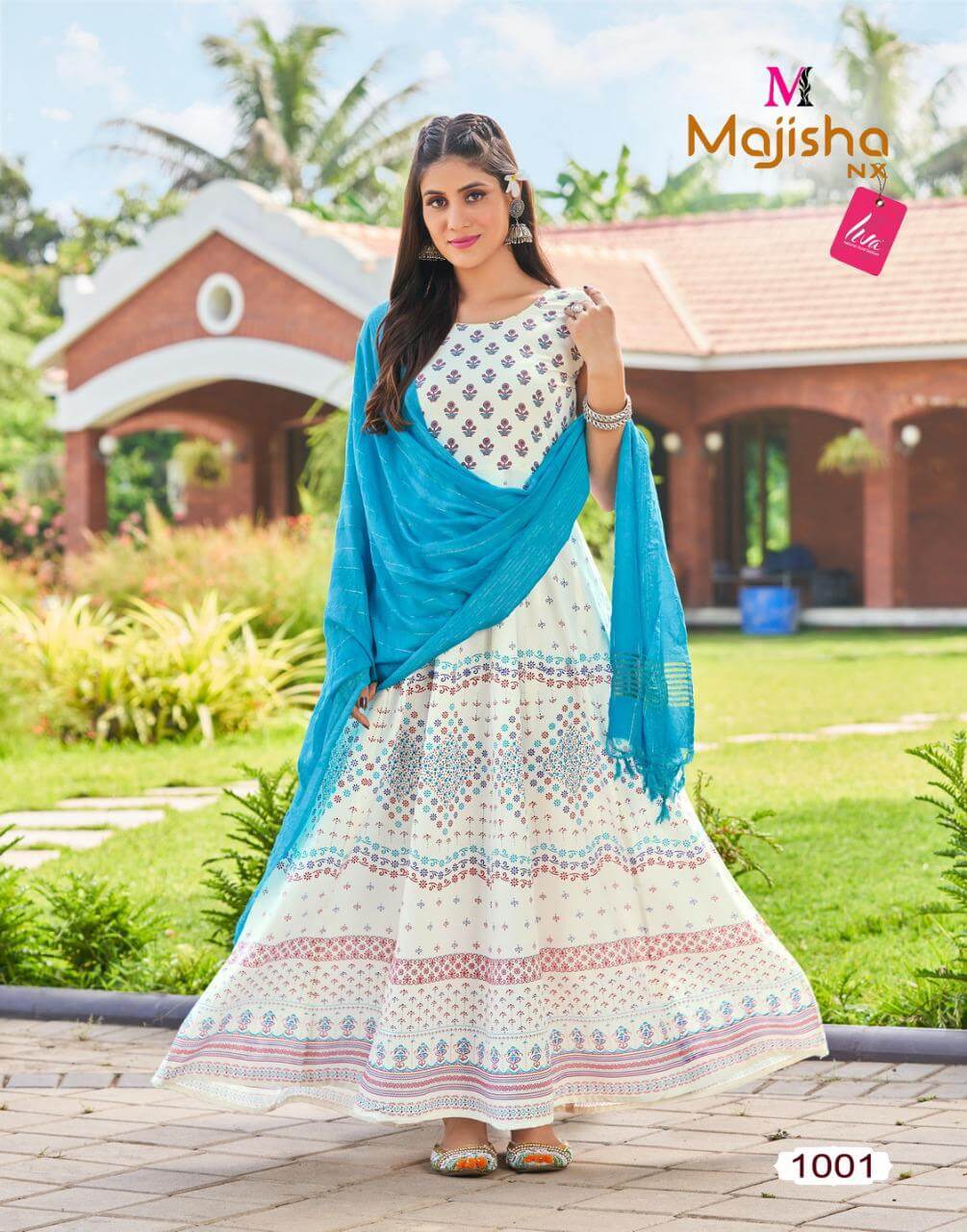 Majisha Nx Pankh Vol 2 Gown With Dupatta Wholesale Catalog. Purchase Full Catalog of Gown With Dupatta In Wholesale Price Online