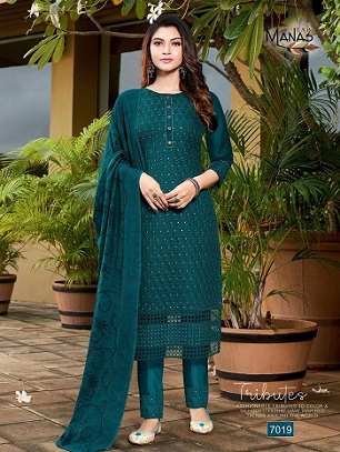 Manas Fab Schiffli Vol 4 Top Bottom And Dupatta wholesale catalog, Buy Full catalog Of Manas Fab Schiffli Vol 4 Top Bottom And Dupatta At wholesale Price