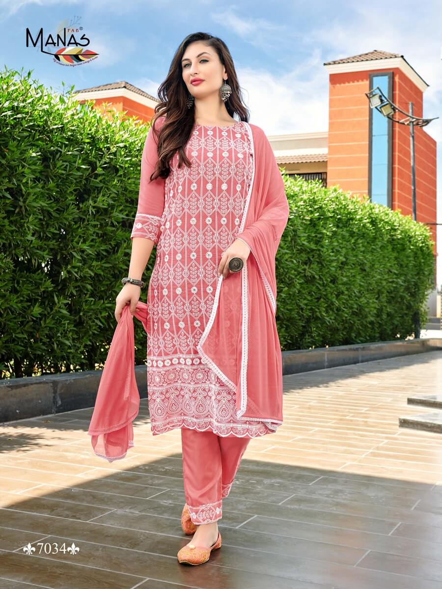 Manas Fab Schiffli Vol 6 Partywear Dress Catalog In Wholesale Price, Purchase Full Catalog of Manas Fab Schiffli Vol 6 In Wholesale Price Online