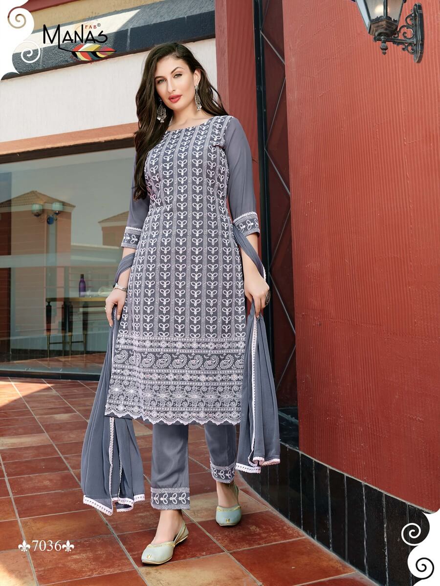 Manas Fab Schiffli Vol 6 Partywear Dress Catalog In Wholesale Price, Purchase Full Catalog of Manas Fab Schiffli Vol 6 In Wholesale Price Online