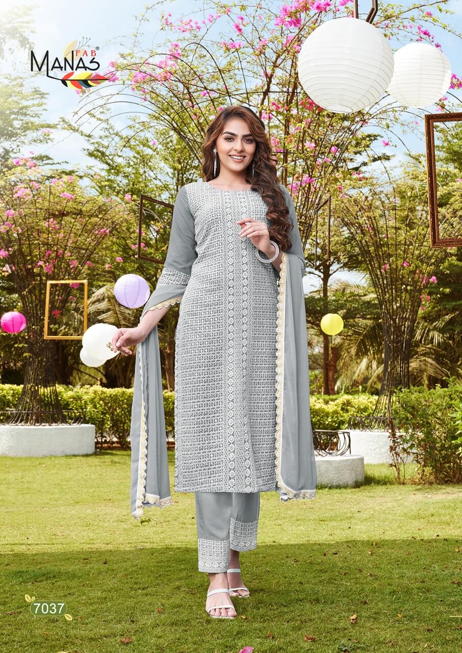 Manas Fab Schiffli Vol 7 Kurti Bottom Dupatta Set Catalog Wholesale Price. Purchase Full Catalog Of manas fab Schiffli Vol 7 In Wholesale Price Online