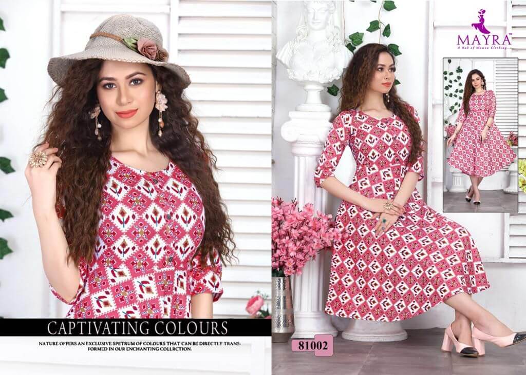 Mayra Dhriti Anarkali Style Kurti Catalog In Wholesale Price. Purchase Full Catalog of Mayra Dhriti In Wholesale Price Online