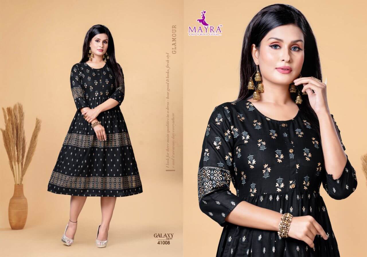 Mayra Galaxy Vol 1 A line Kurti Catalog In Wholesale Price. Purchase Full Catalog of Mayra Galaxy Vol 1 In Wholesale price online