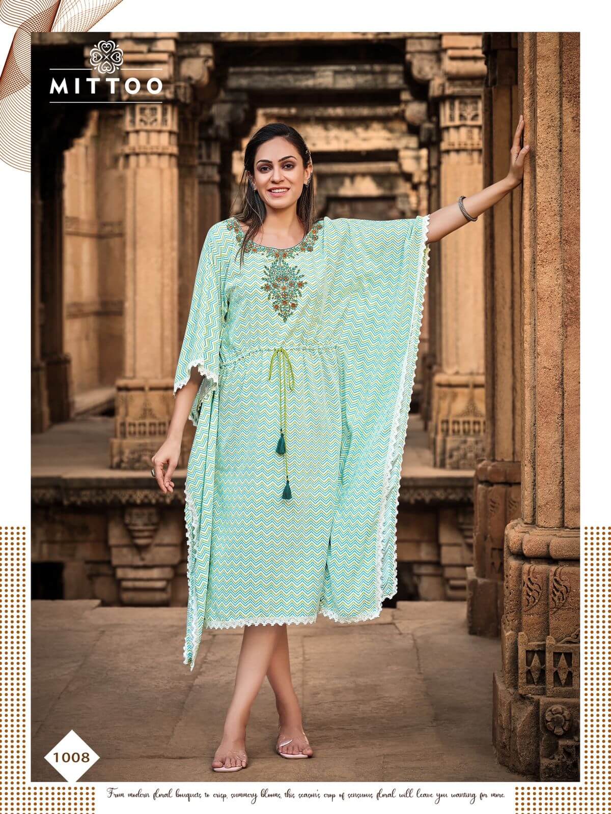 Mittoo Arohi Vol 2 Kaftan Wholesale Catalog. Purchase Full Of Kaftan In Wholesale Price Online