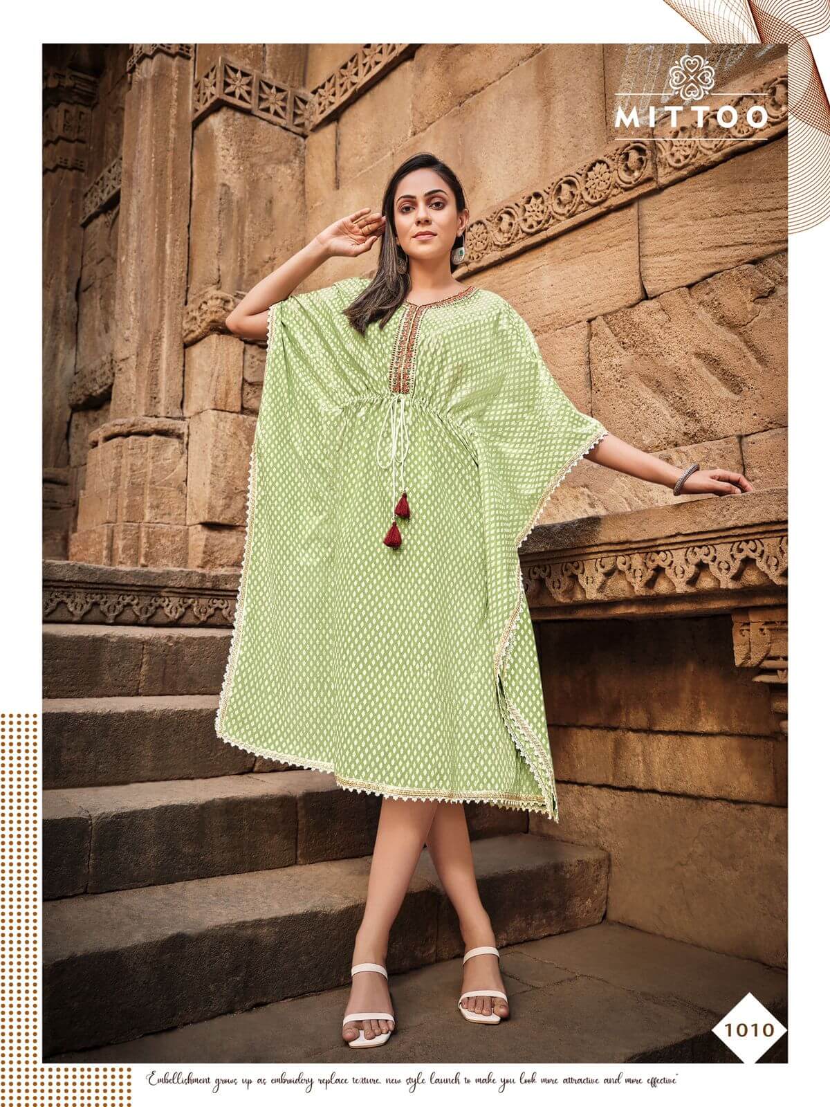 Mittoo Arohi Vol 2 Kaftan Wholesale Catalog. Purchase Full Of Kaftan In Wholesale Price Online