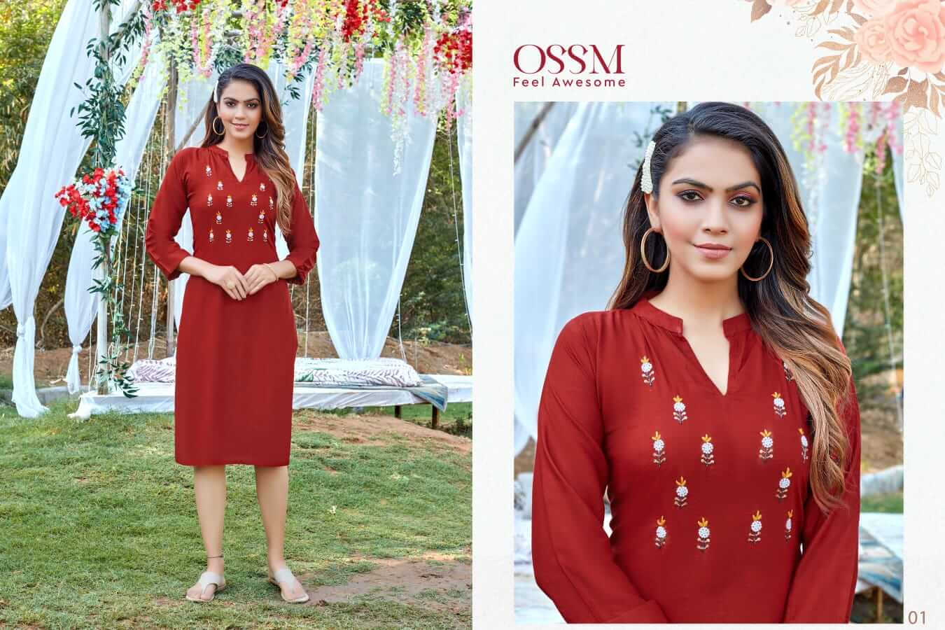 Ossm Coctail Straight Cut Kurti Catalog In Wholesale Price. Purchase Full Catalog Ossm Coctail In Wholesale Price Online