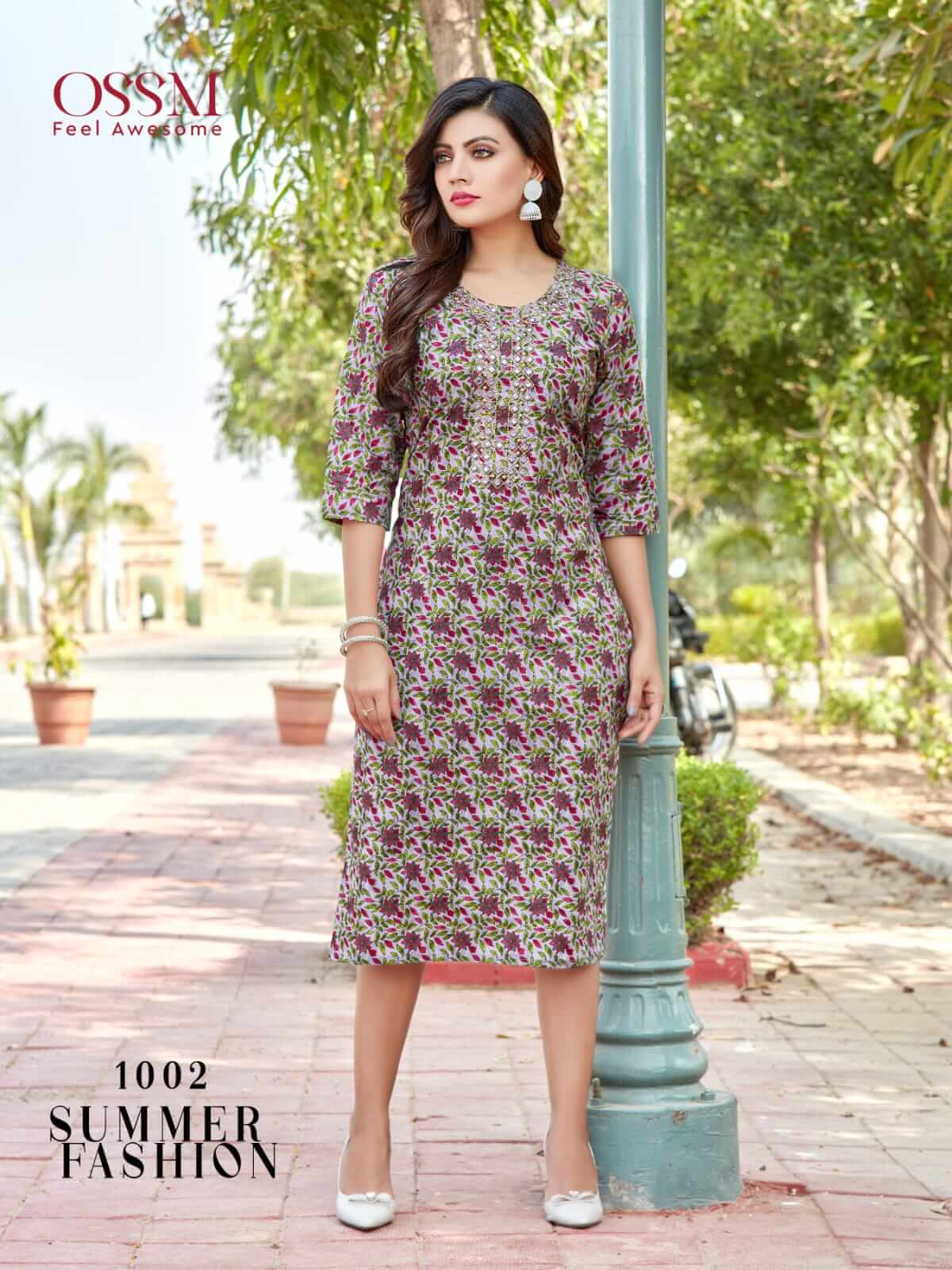 Ossm Summer Fashion Cotton Kurtis Wholesale Catalog, Buy Full Catalog of Ossm Summer Fashion Cotton Kurtis At Wholesale Price