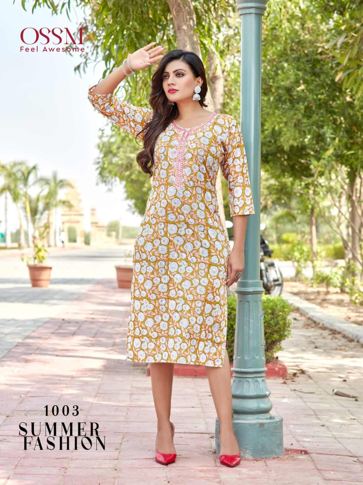 Ossm Summer Fashion Cotton Kurtis Wholesale Catalog, Buy Full Catalog of Ossm Summer Fashion Cotton Kurtis At Wholesale Price