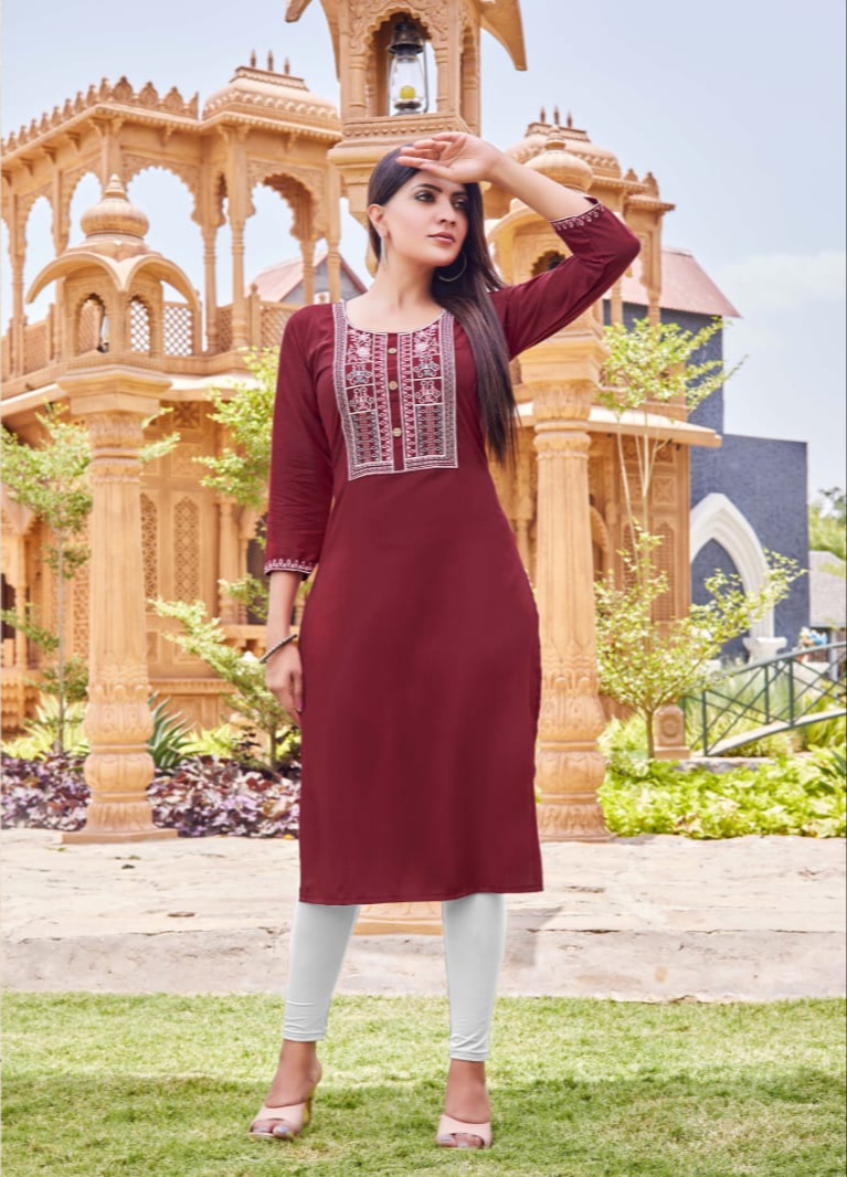 Ossm Sun Shine Vol 2 Embroidered Kurtis Wholesale Catalog. Purchase Full Catalog of Embroidered Kurti In Wholesale Price Online