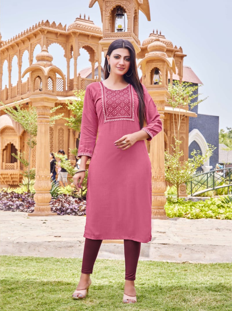 Ossm Sun Shine Vol 2 Embroidered Kurtis Wholesale Catalog. Purchase Full Catalog of Embroidered Kurti In Wholesale Price Online