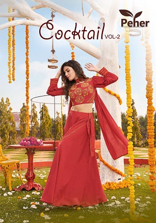 Peher Cocktail 2 Top Skirt Dupatta Wholesale Catalog, Buy Full Catalog of Peher Cocktail 2 Top Skirt Dupatta At Wholesale Price