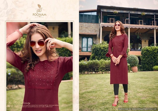 Poonam Designer Asiana vol 3 wholesale kurtis catalogue. Asiana cotton kurtis wholesale catalog of twelve designs by Poonam Designer surat