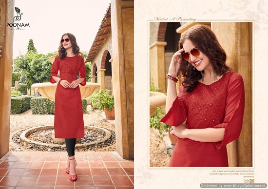 Poonam Designer Asiana vol 3 wholesale kurtis catalogue. Asiana cotton kurtis wholesale catalog of twelve designs by Poonam Designer surat