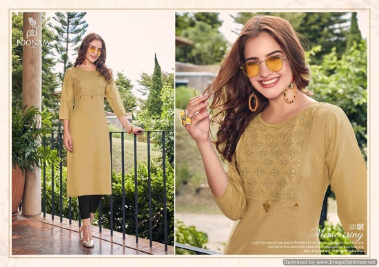 Poonam Designer Asiana vol 3 wholesale kurtis catalogue. Asiana cotton kurtis wholesale catalog of twelve designs by Poonam Designer surat