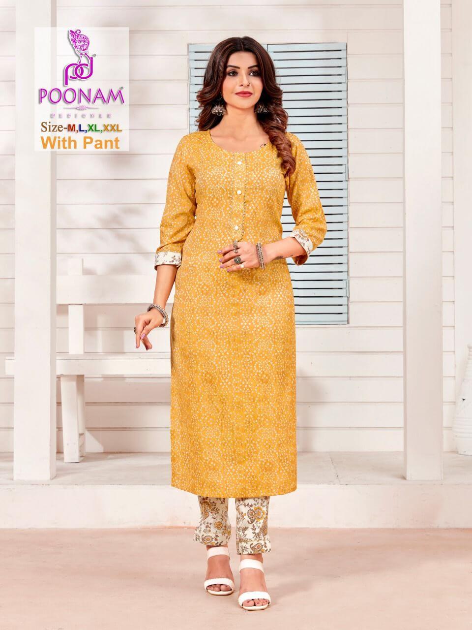 Poonam Designer Colorbar Kurti With Pant Catalog In Wholesale Price. Purchase Full Catalog of Poonam Designer Colorbar In Wholesale Price Online