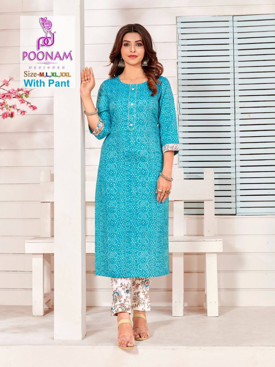 Poonam Designer Colorbar Kurti With Pant Catalog In Wholesale Price. Purchase Full Catalog of Poonam Designer Colorbar In Wholesale Price Online