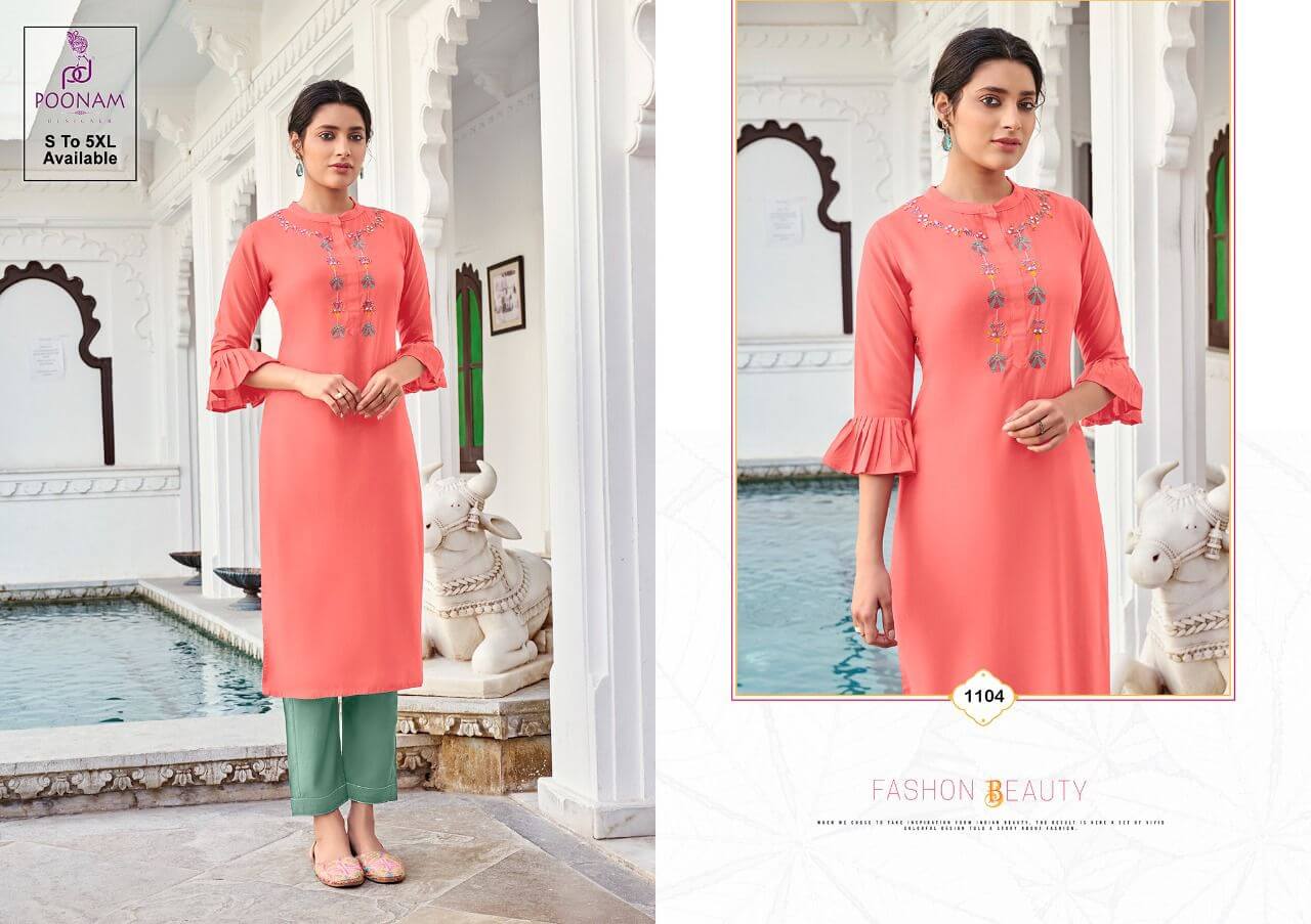 Poonam Designer Diva Vol 11 Rayon Kurtis Wholesale Catalog. Purchase Full Catalog of Rayon Kurtis In Wholesale Price Online