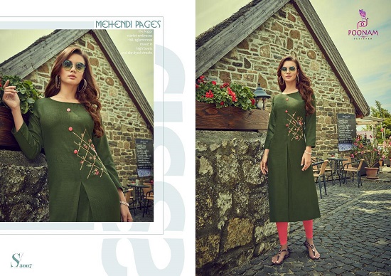 Poonam Designer Launches Riva Vol 3 Kurtis Wholesale Catalogue. Poonam Designer Riva Vol 3 Cotton Slub With Work Wholesale Kurtis Wholesale Catalogue. Purchase Poonam Riva Vol 3 Cotton Slub Kurtis Online at Best Wholesale Price. Order Riva Vol 3 In Wholesale From One Of The Leading Wholesaler Of Womens Kurtis, Dresses And Bottom Wears. Buy Ahmedabad, Surat, Gujarat Manufacturers Kurtis At Best Wholesale Price