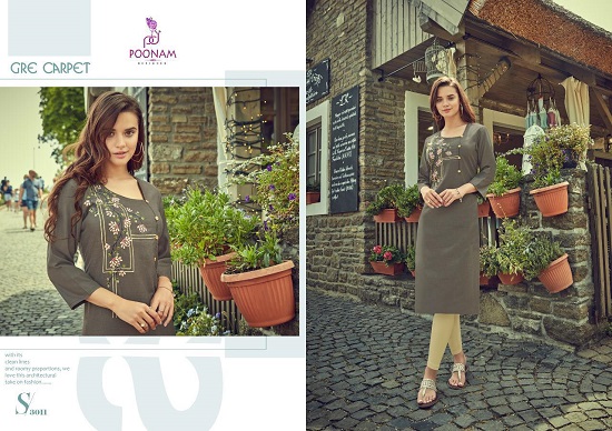 Poonam Designer Launches Riva Vol 3 Kurtis Wholesale Catalogue. Poonam Designer Riva Vol 3 Cotton Slub With Work Wholesale Kurtis Wholesale Catalogue. Purchase Poonam Riva Vol 3 Cotton Slub Kurtis Online at Best Wholesale Price. Order Riva Vol 3 In Wholesale From One Of The Leading Wholesaler Of Womens Kurtis, Dresses And Bottom Wears. Buy Ahmedabad, Surat, Gujarat Manufacturers Kurtis At Best Wholesale Price