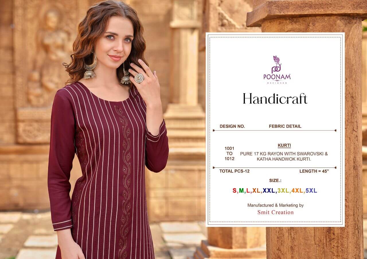 Poonam Handicraft Fancy Kurti Catalog In Wholesale Price. Purchase Full Catalog of Poonam Handicraft In Wholesale Price Online