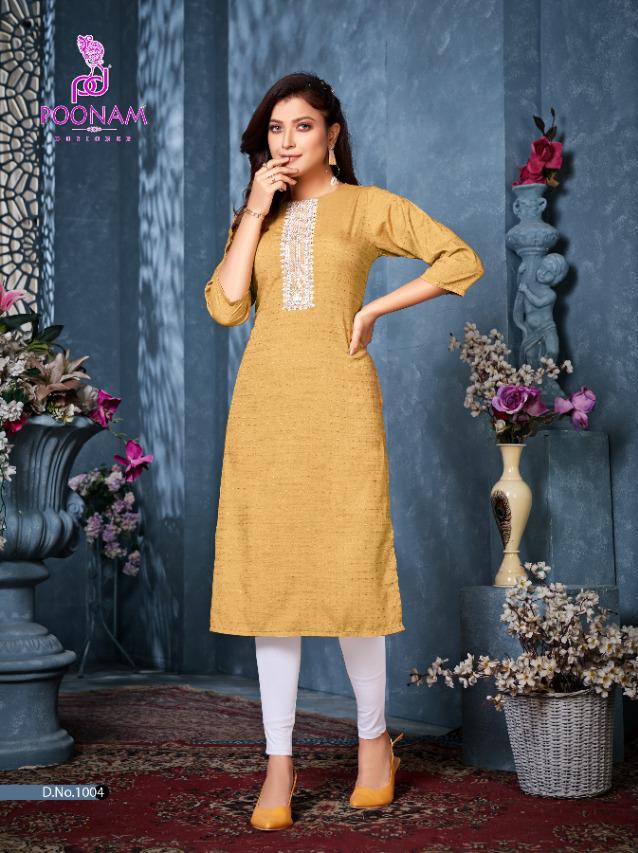 Poonam Designer Mayra Rayon Kurtis Wholesale Catalog. Purchase Full Catalog of Rayon Kurtis In Wholesale Price Online