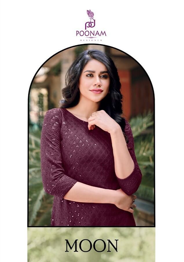 Poonam Moon Lucknowi Kurti Catalog In Wholesale Price