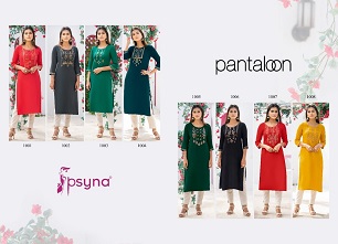 Psyna Pantaloon Kurti Wholesale Catalog, Buy Full Catalog of Psyna Pantaloon Kurti At Wholesale Price