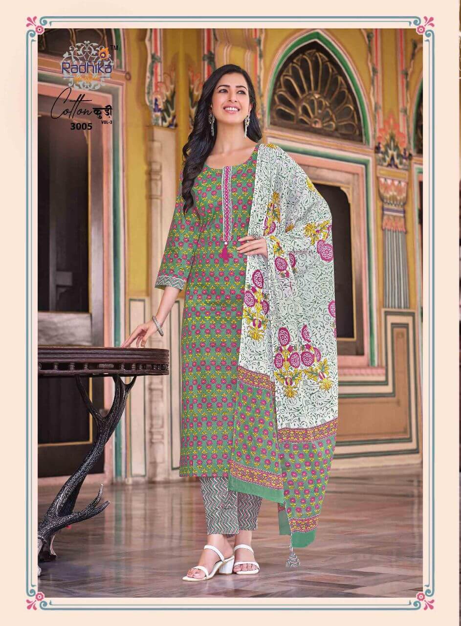 Radhika Cotton Kudi Kurti Pant Dupatta Set Catalog In Wholesale Price. Purchase Full Catalog of Radhika Cotton Kudi In Wholesale Price Online