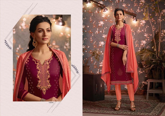 Ramaiya Kessi Fabric Pvt Ltd Asiana Dress Material Wholesale Catalogue Surat. Order Ramaiya Asiana Unstittched Material Catalogue. Purchase Designer Party Wear Womens Dress Material Wholesale Catalogue. Order Ramaiya Catlog Bunch From Online Wholesaler Of Dress Material & Kurtis From Surat, Gujarat. Asiana Dress Catalogue Top Jam Silk, Bottom Cotton & Dupatta Chinon With Embroidery