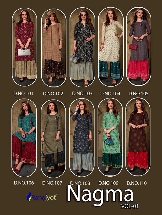 Rang Jyot Nagma Vol 1 kurtis wholesale catalogue