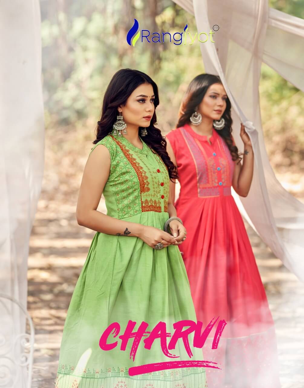 Rangjyot Charvi Cotton Gowns Wholesale Catalog, Buy Full Catalog of Rangjyot Charvi Cotton Gowns At Wholesale Price