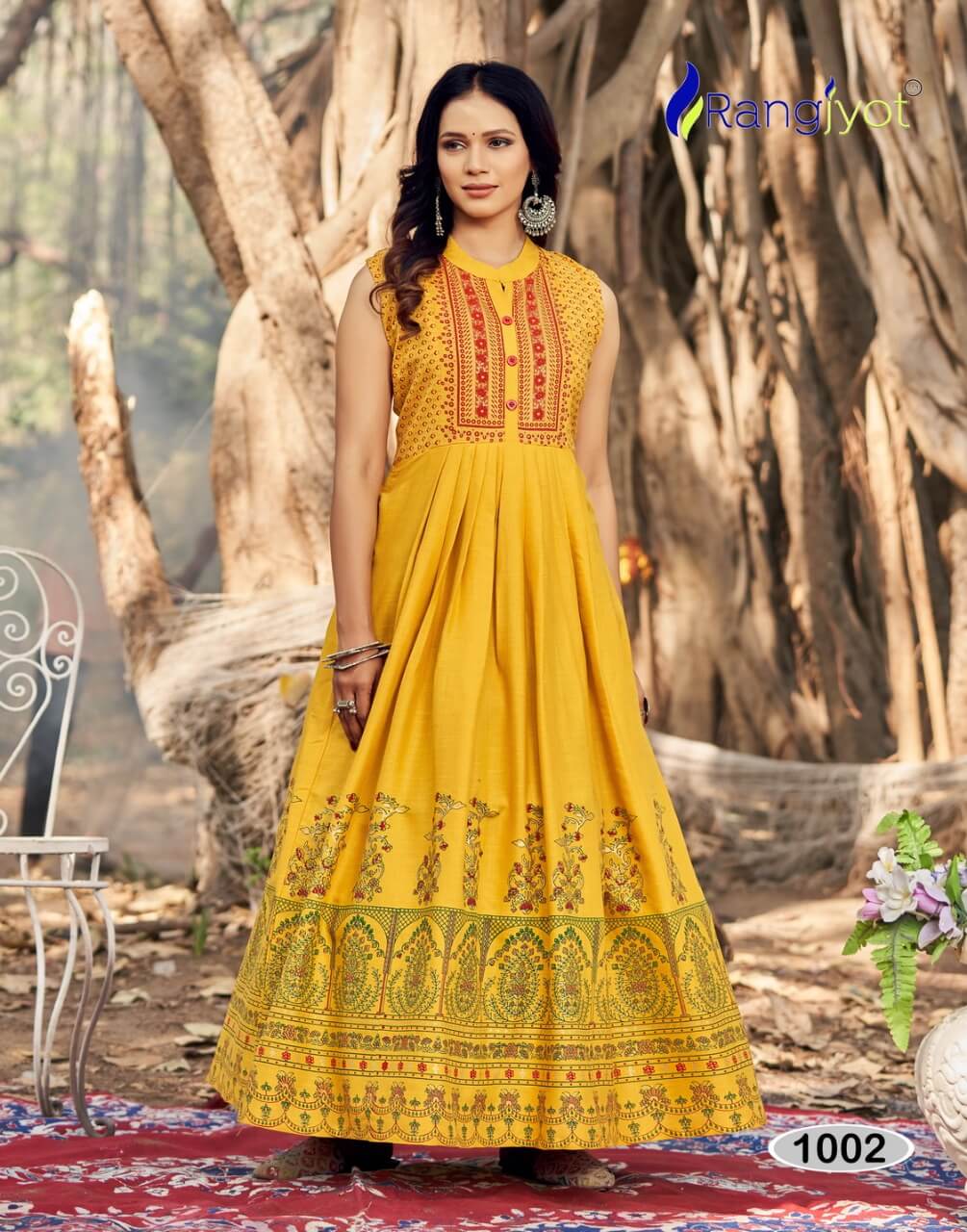 Rangjyot Charvi Cotton Gowns Wholesale Catalog, Buy Full Catalog of Rangjyot Charvi Cotton Gowns At Wholesale Price