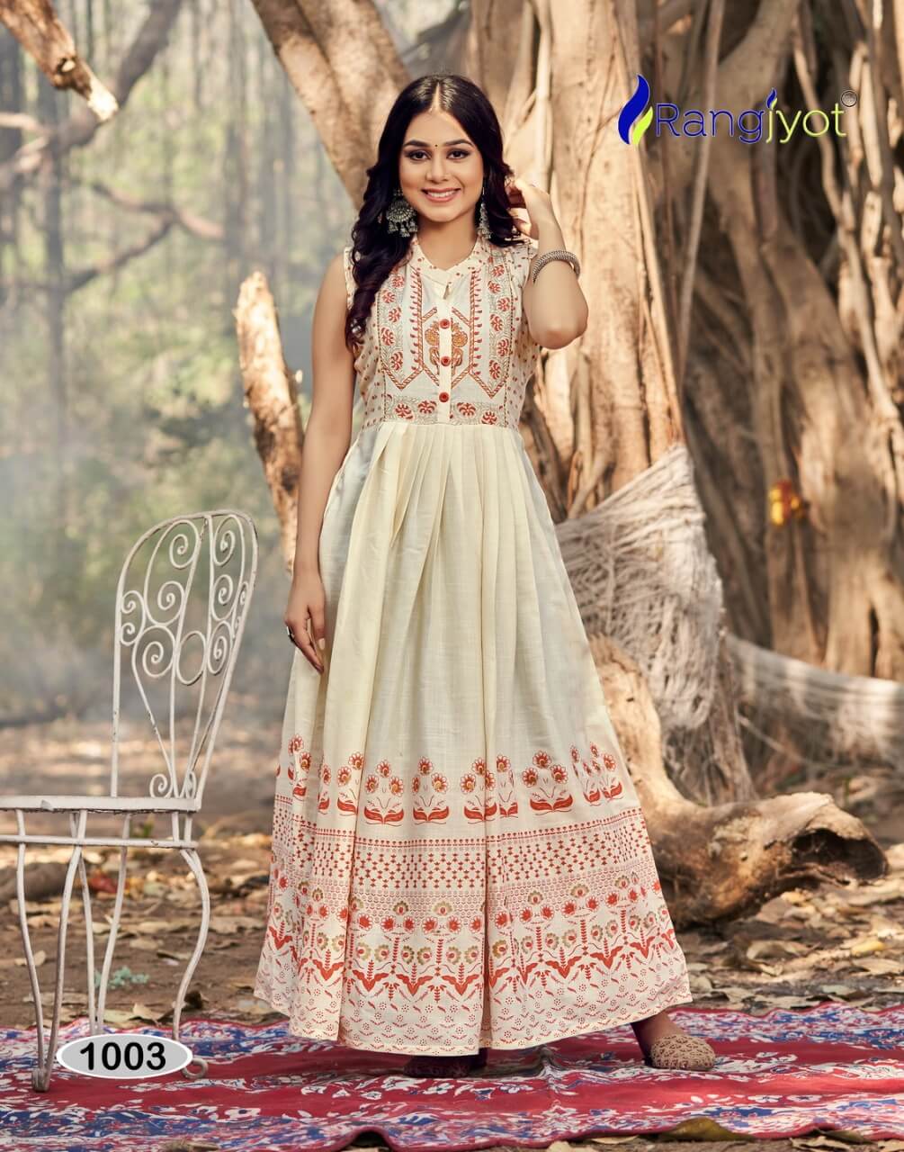 Rangjyot Charvi Cotton Gowns Wholesale Catalog, Buy Full Catalog of Rangjyot Charvi Cotton Gowns At Wholesale Price