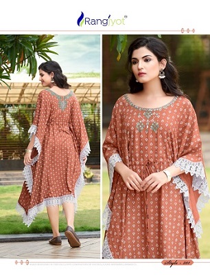 Rangjyot Fine Stylish Kaftan wholesale catalog, Buy Full catalog Of Rangjyot Fine Stylish Kaftan At wholesale Price