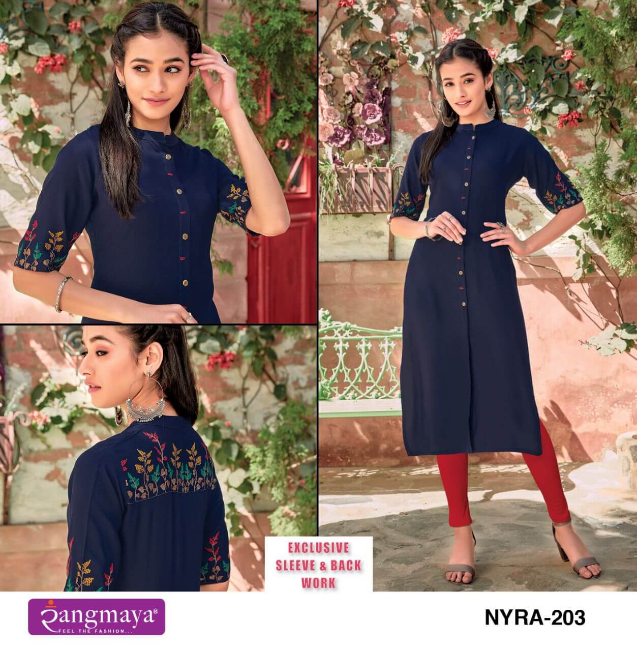 Rangmaya Nyra Vol 2 Rayon Kurtis Wholesale Catalog. Purchase Full Catalog of Rayon Kuris In Wholesale Price Online