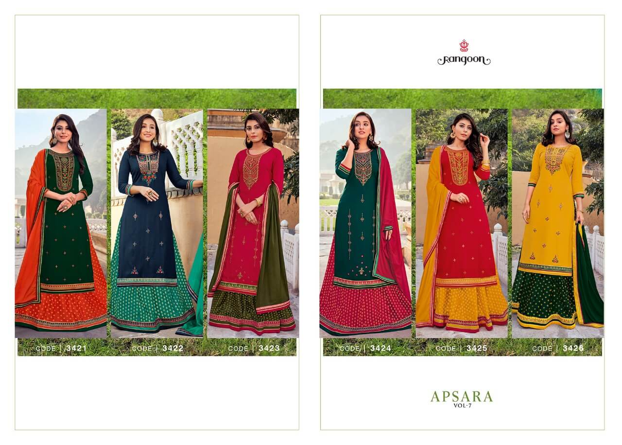 Rangoon Apsara Vol 7 Rayon Readymade Dress Wholesale Catalog, Buy Full Catalog of Rangoon Apsara Vol 7 Rayon Readymade Dress At Wholesale Price