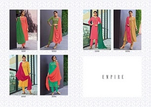 Rangoon Empire Kurtis Bottom and Dupatta wholesale catalog, Buy Full catalog of Rangoon Empire Kurtis Bottom and Dupatta At wholesale Price