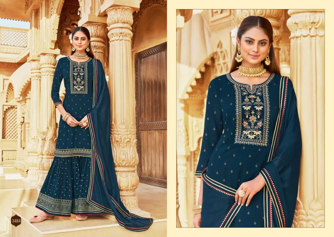 Rangoon Madhubala Kurti Sharara Dupatta Set Catalog In Wholesale Price. Purchase Full Catalog Of Rangoon Madhubala In Wholesale Price Online