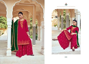 Rangoon Nazakat Kurta Sharara Dupatta Wholesale Catalog