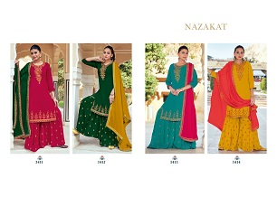 Rangoon Nazakat Kurta Sharara Dupatta Wholesale Catalog, Buy Full Catalog of Rangoon Nazakat Kurta Sharara Dupatta At Wholesale Price